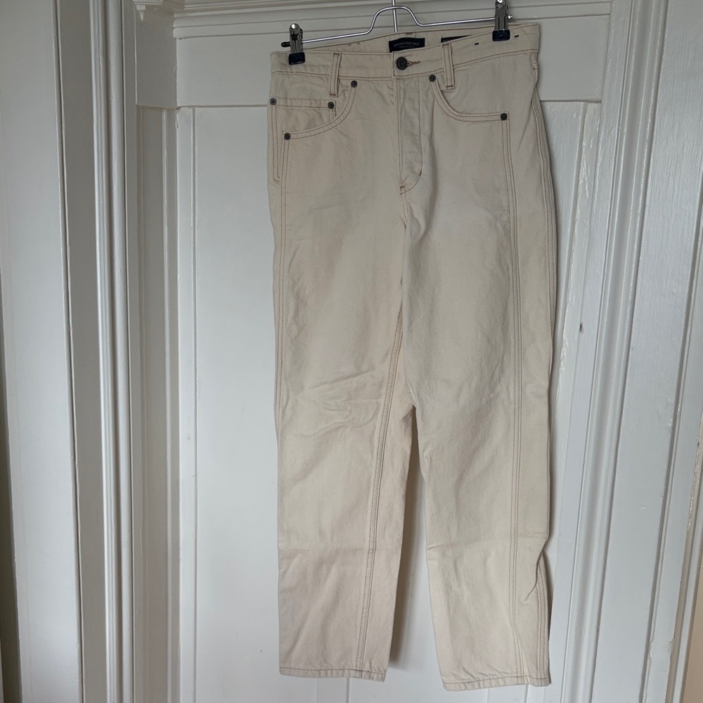 Banana Republic Men's Cream Straight Jeans